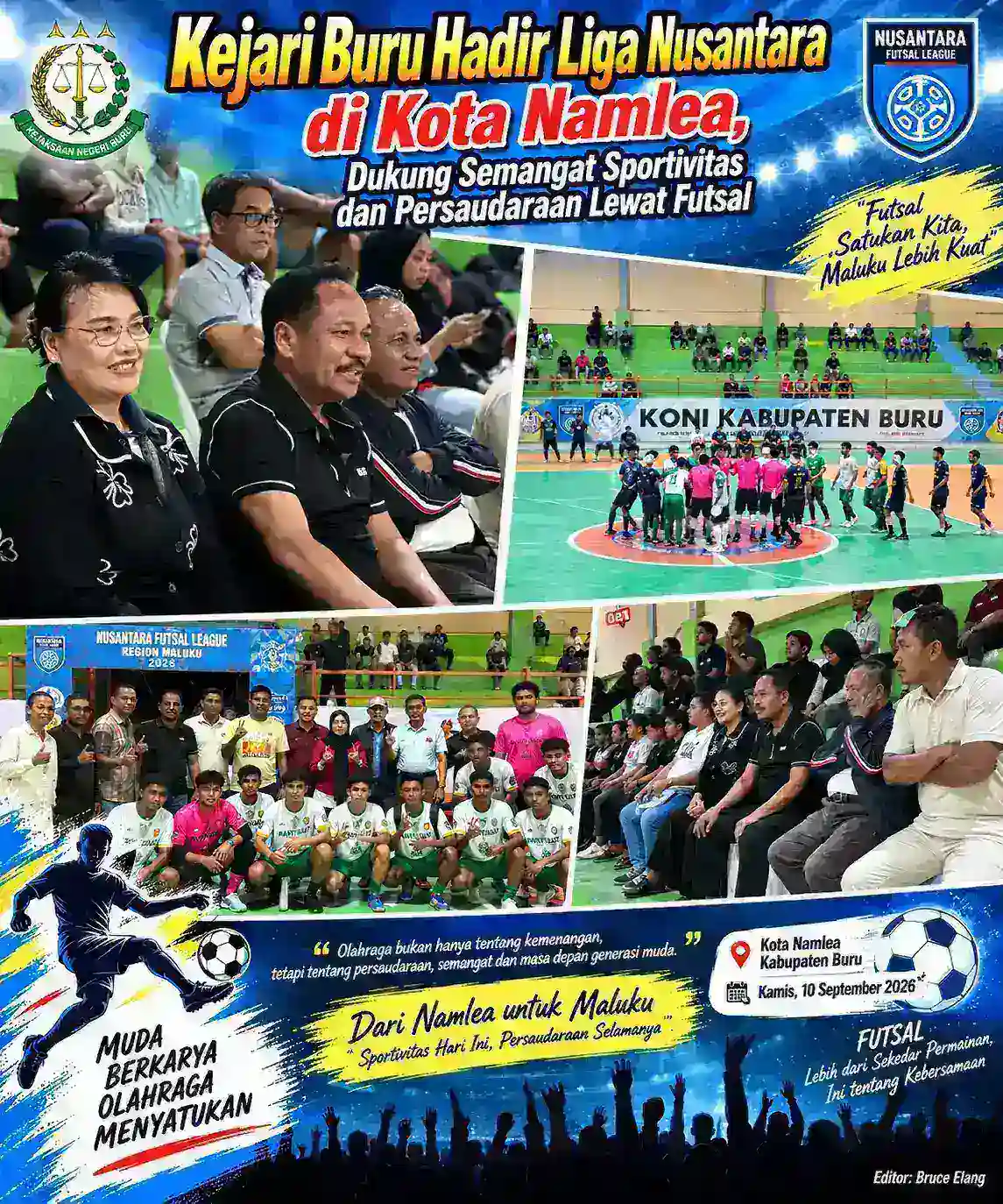 Kajari Buru Hadiri Liga Nusantara di Kota Namlea, Dukung Semangat Sportivitas dan Persaudaraan Lewat Futsal