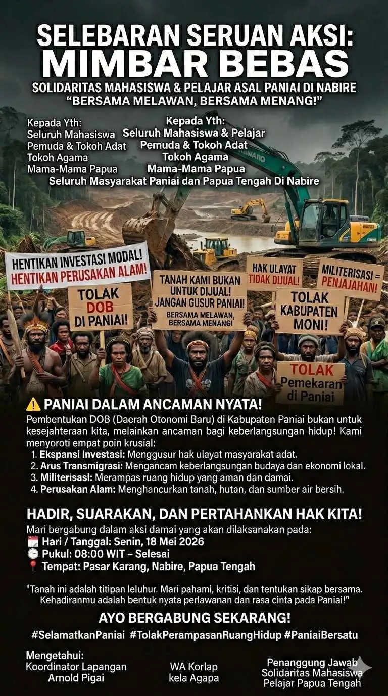 SMI-KP Gelar Aksi Nasional, Kritik Pernyataan Ketua KNPI Papua Tengah