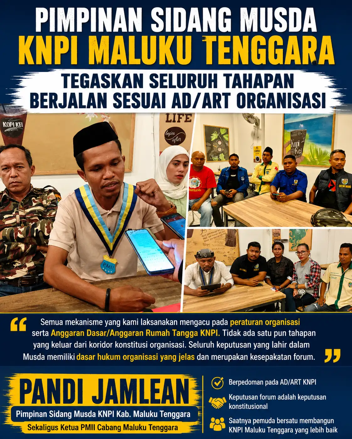 Pimpinan Sidang Musda KNPI Maluku Tenggara Tegaskan Seluruh Tahapan Berjalan Sesuai AD/ART Organisasi