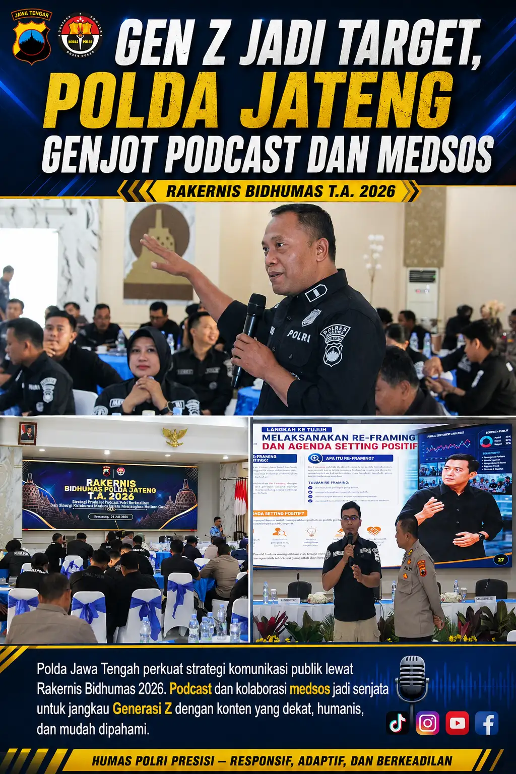 Gen Z Jadi Target, Polda Jateng Genjot Podcast dan Medsos