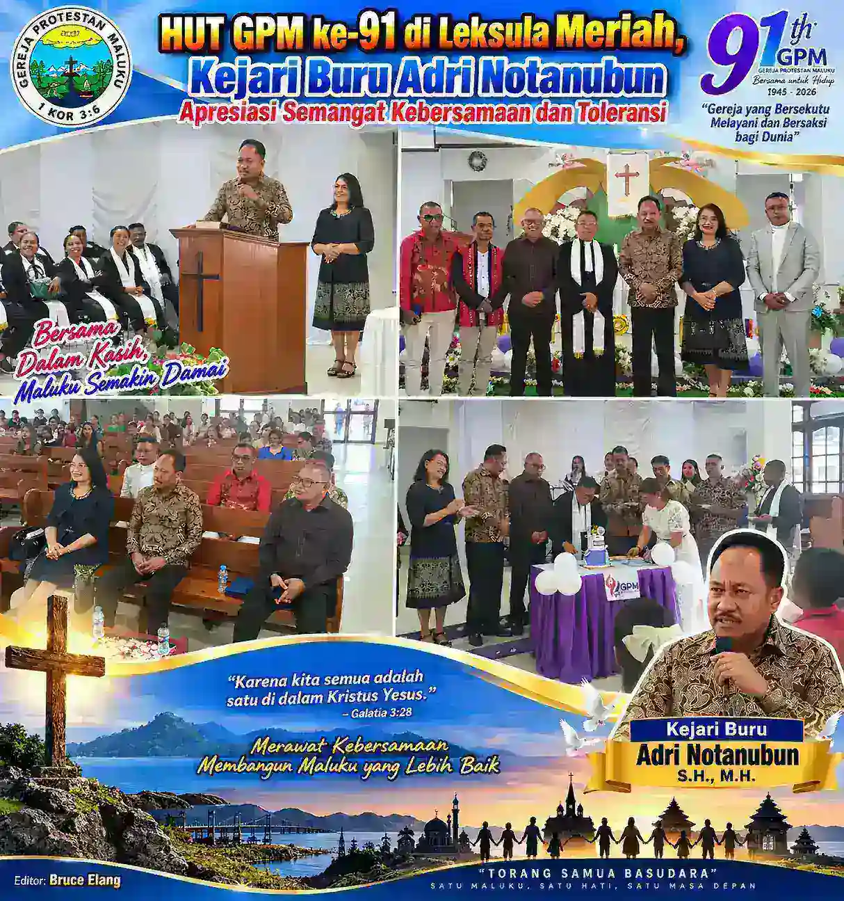 HUT GPM ke-91 di Leksula Meriah, Kajari Buru Adri Notanubun Apresiasi Semangat Kebersamaan dan Toleransi