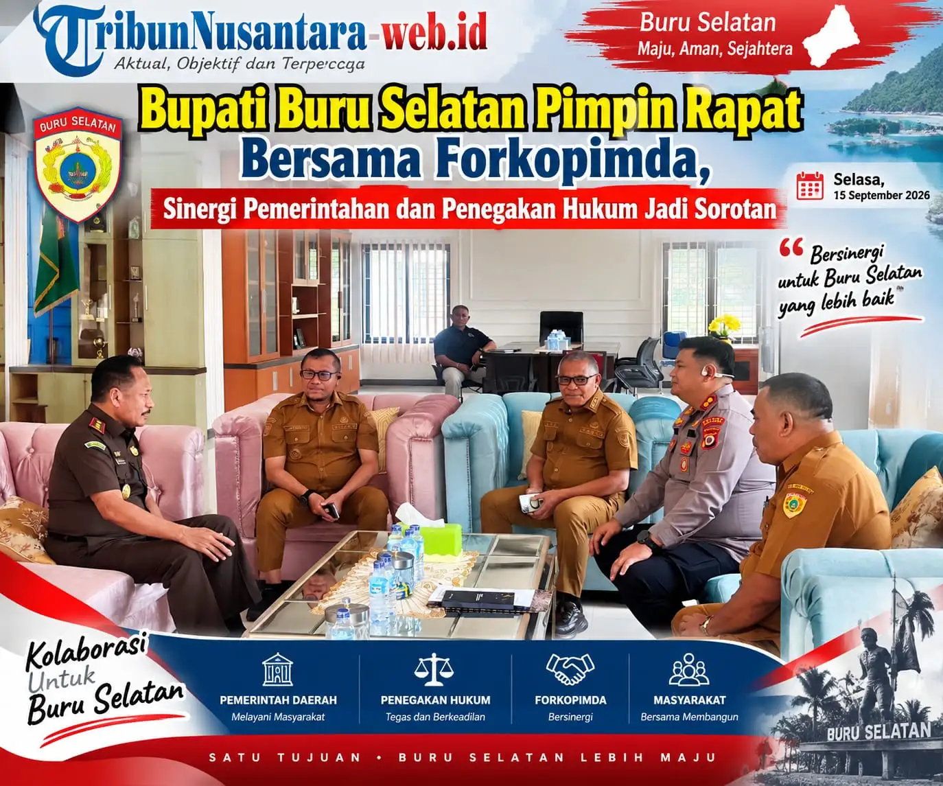 Bupati Buru Selatan Pimpin Rapat Bersama Forkopimda, Sinergi Pemerintahan dan Penegakan Hukum Jadi Sorotan